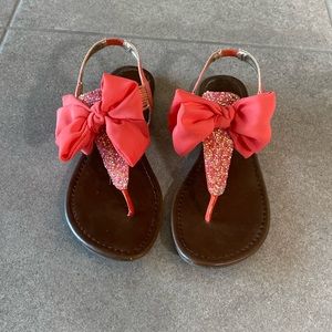 Hot pink material girl sandals